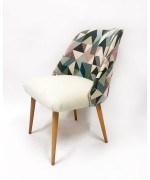 krzesło tapicerowane muszelka