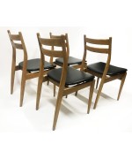 komplet 4 krzeseł, Dania, lata 60.